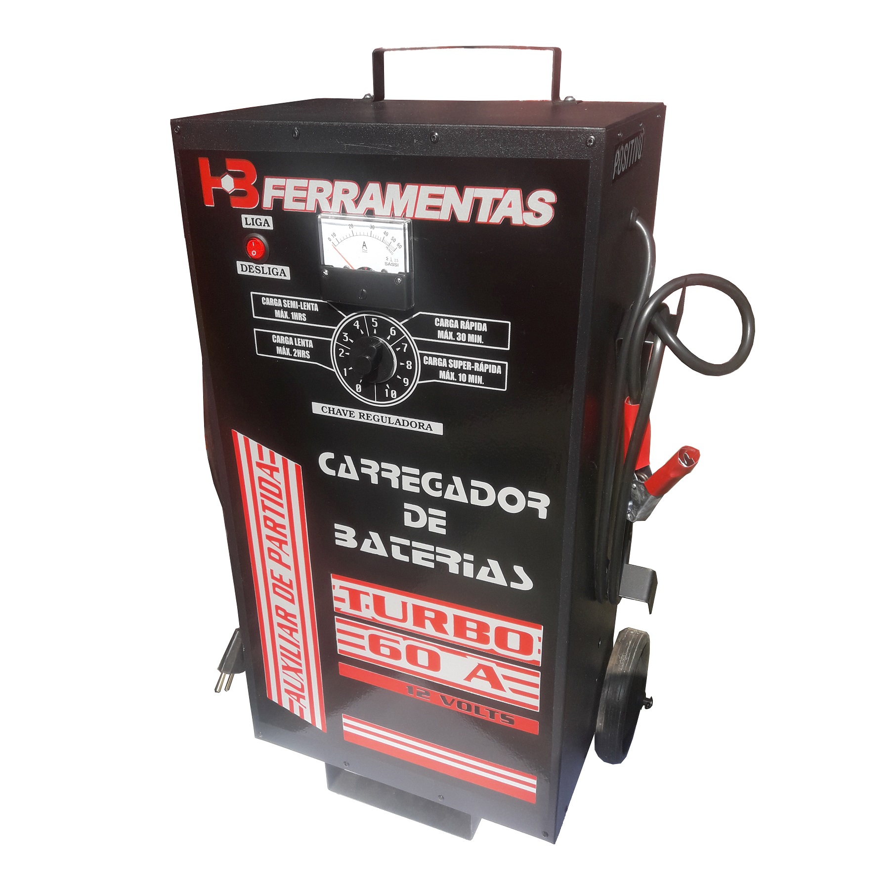 AGAB 193 - carregador de bateria 60a turbo com auxiliar de partida.